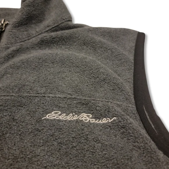 Eddie Bauer Gray Fleece Vest - Picture 4 of 5